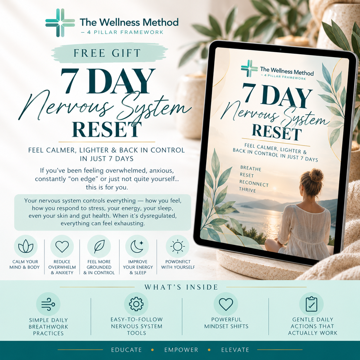 FREE GIFT - 7 Day Nervous System Reset - Feel calmer, lighter & back in control in just 7 days