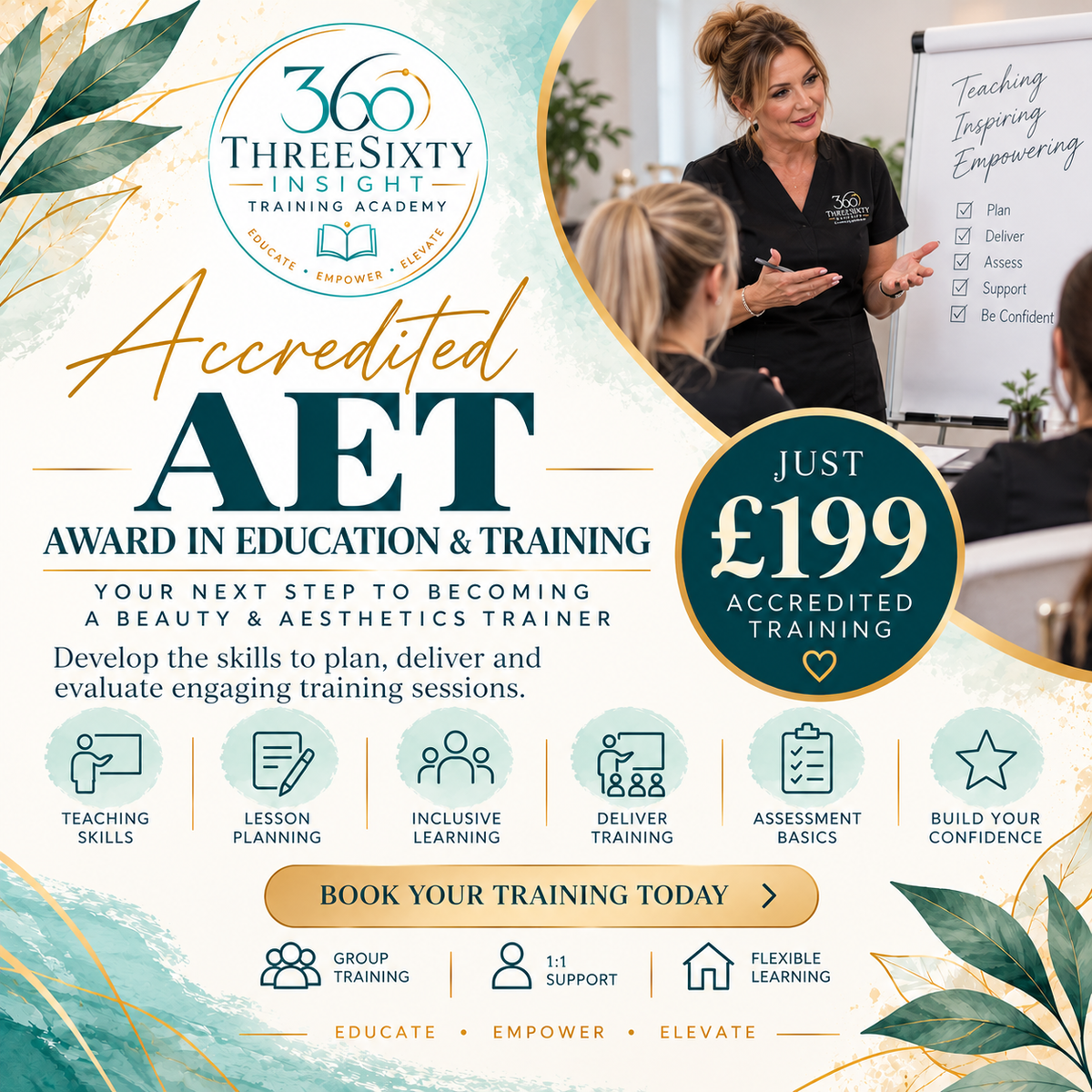 AET – Award in Education & Training - £199 - Face to Face or Zoom for Microteach