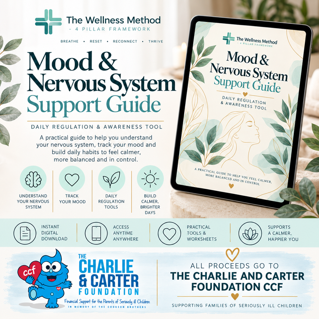All proceeds from this purchase will be donated to CCF - Mood & Nervous System Support Guide - Daily Regulation & Awareness Tool