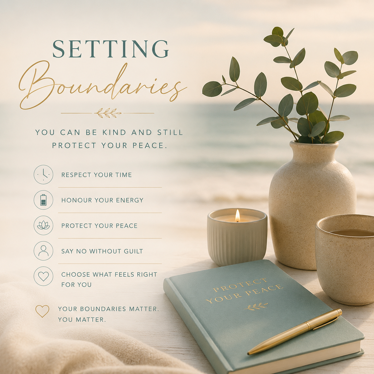 Hard Back Workbook - Boundaries That Set You Free - A Practical Guide to Saying No, Building Confidence & Protecting Your Peace