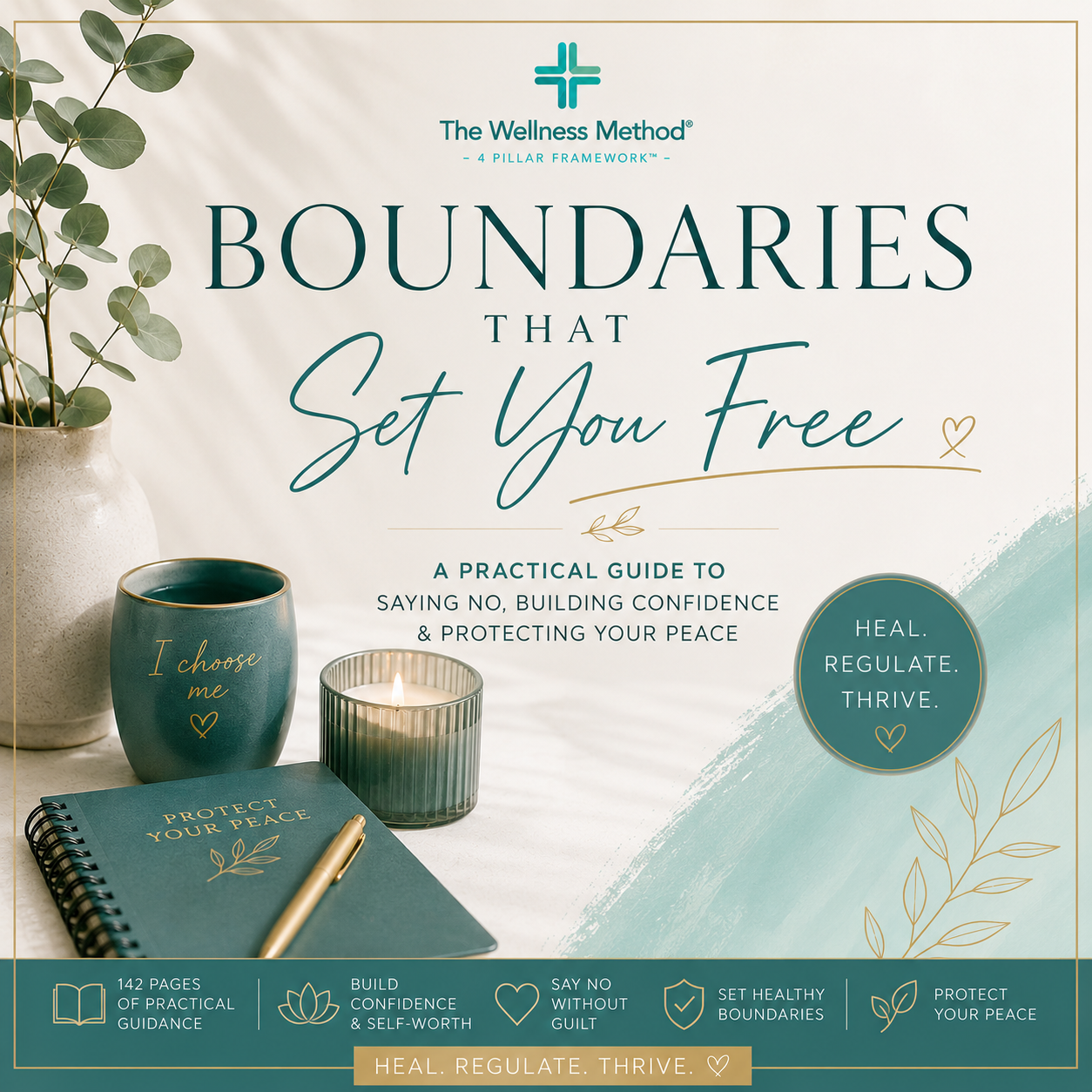 Hard Back Workbook - Boundaries That Set You Free - A Practical Guide to Saying No, Building Confidence & Protecting Your Peace