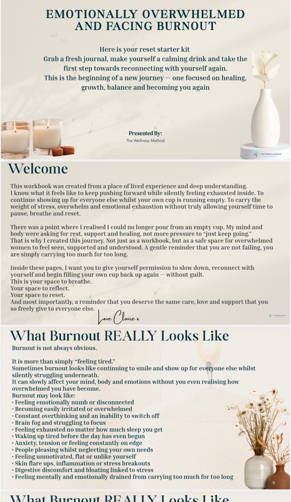 FREE Nervous System Reset Workbook - A Gentle Guide For Emotionally Overwhelmed Women