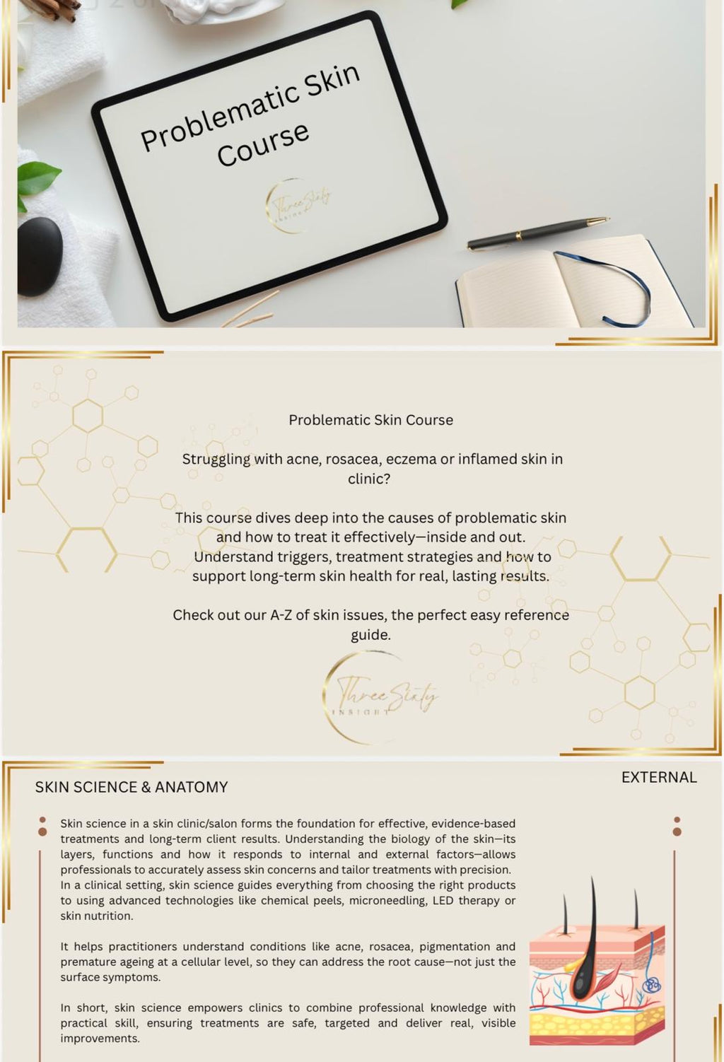3 Unbranded Skin ebooks or Courses - Customise. Rebrand. Resell. Grow your business.