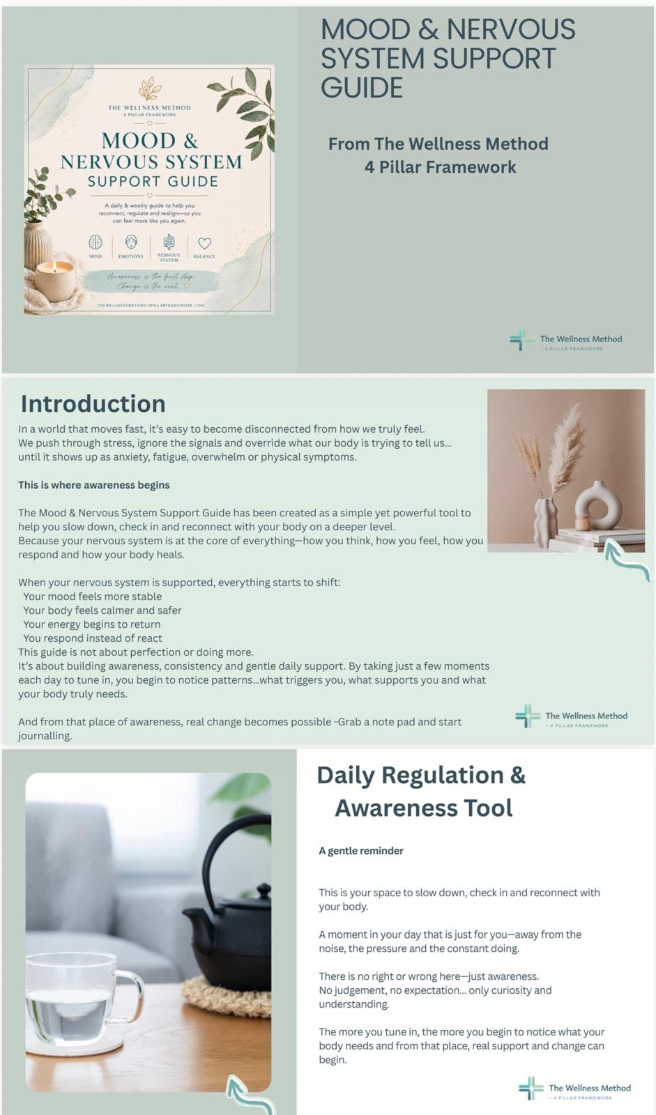 All proceeds from this purchase will be donated to CCF - Mood & Nervous System Support Guide - Daily Regulation & Awareness Tool